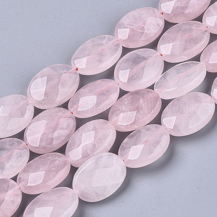 Granos naturales de abalorios de cuarzo rosa G-N0325-09A-01-1