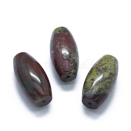 Natural Dragon Blood Jasper Two Half Drilled Holes Beads G-G795-11-14-1