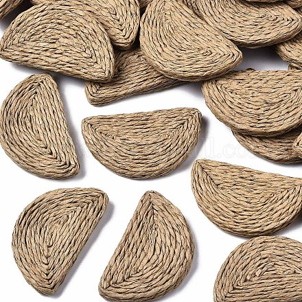 Handmade Reed Cane/Rattan Woven Beads WOVE-S119-20A-1