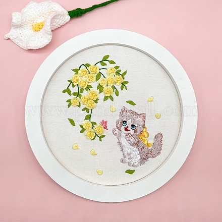 Стартовый набор для вышивки цветочным котом своими руками с инструкцией PW-WG39369-04-1