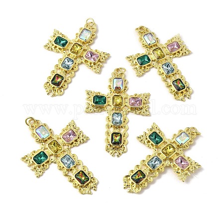 Латунные микро проложить кубического циркония подвески KK-U072-39G-1