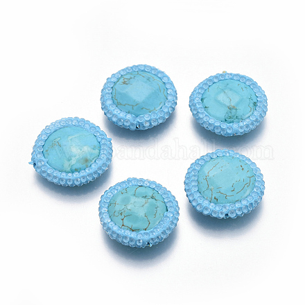 Faceted Natural Howlite Beads RB-L033-23A-1