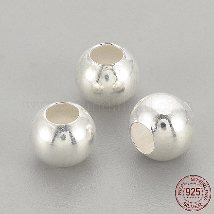 Perles 925 en argent sterling X-STER-S002-12-4mm-1