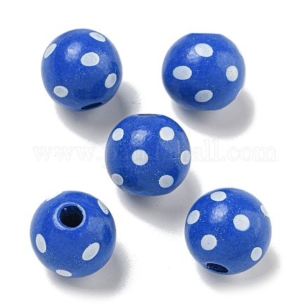 Набивные деревянные европейские бусины WOOD-G022-18G-1