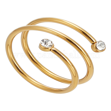 1 шт. манжетные кольца из нержавеющей стали 304 с микропаве из кубического циркония&nbsp;RJEW-LP0001-18-1