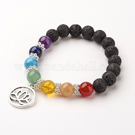 Bracelets de perles de pierres précieuses X-BJEW-JB02600-03-1