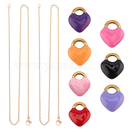 Unicraftale DIY Valentine's Day Themed 304 Stainless Steel Necklaces Making Kits DIY-UN0002-12G-1