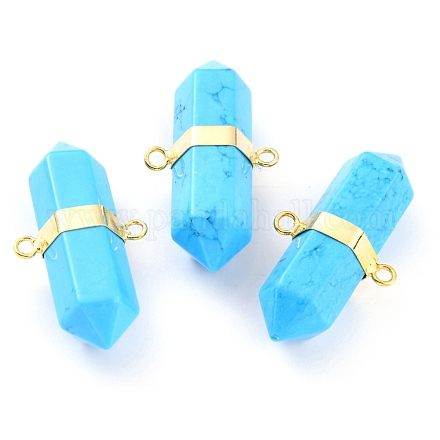 Natural Dyed Howlite Link Connector G-H260-06B-G-1