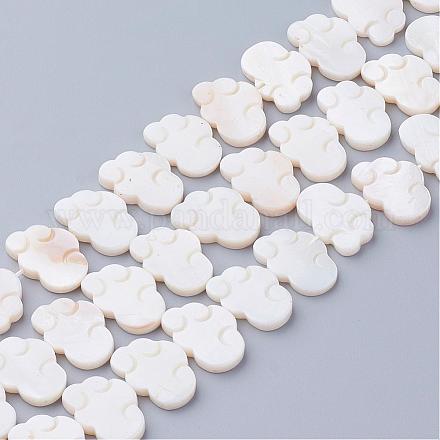 Perles de coquillage blanc naturel SSHEL-Q298-07-1
