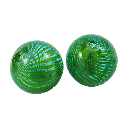 Handmade Blown Glass Globe Beads DH003Y-50mm-01-1