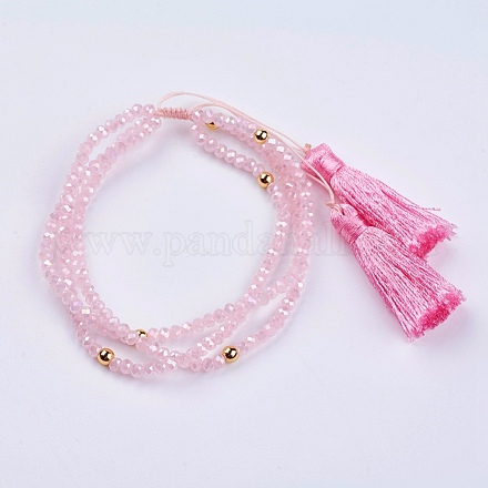 Glass Multi-strand Bracelets BJEW-I237-01C-1