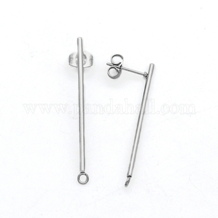 304 Stainless Steel Stud Earring Finding STAS-N090-JA713-1-1