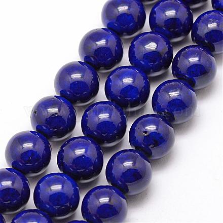 Dyed Fossil Beads G-SR4MM-FS08-1