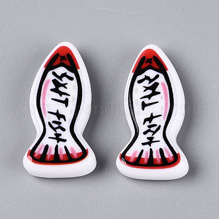 Печатные непрозрачные бусины из смолы RESI-N043-22D-1