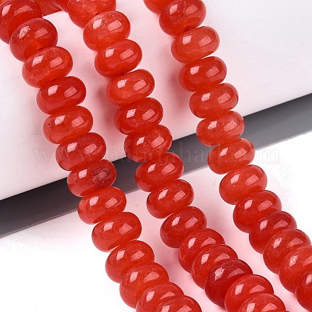Natürliche weiße Jade perlen Stränge G-Q613-01F-30-1