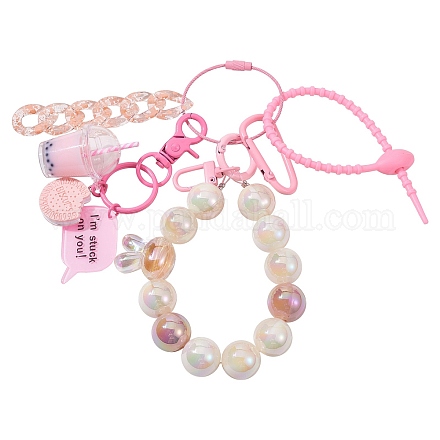 Bracelet porte-clés perlé pour femme JX425A-1