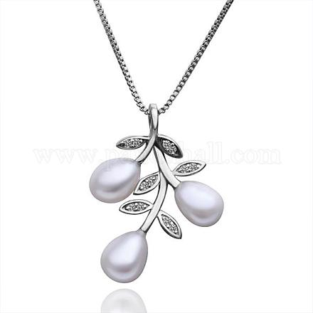 Beautiful Brass Rhinestone and Imitation Pearl Pendants for Girl Friend Best Gift KY-BB10195-1