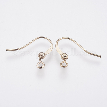 Brass Earring Hooks KK-K224-01G-1