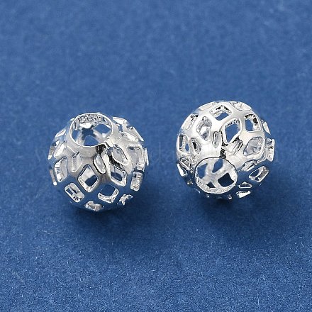 Perles d'espacement creuses en laiton KK-P249-03D-S-1