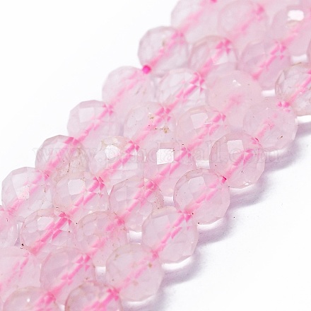 Chapelets de perles en quartz rose naturel G-G927-28A-1
