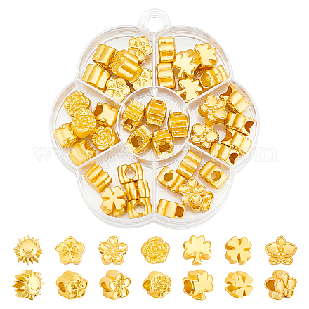 Nbeads 41 Stück europäische Perlen im 7-Stil KK-NB0003-33-1