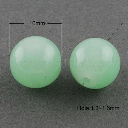 Imitation Jade Glass Beads Strands X-DGLA-S076-10mm-20-1