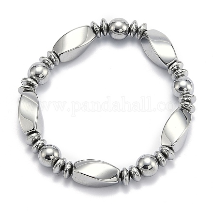 Non-magnetic Synthetic Hematite Stretchy Bracelets BJEW-K001-03A-1