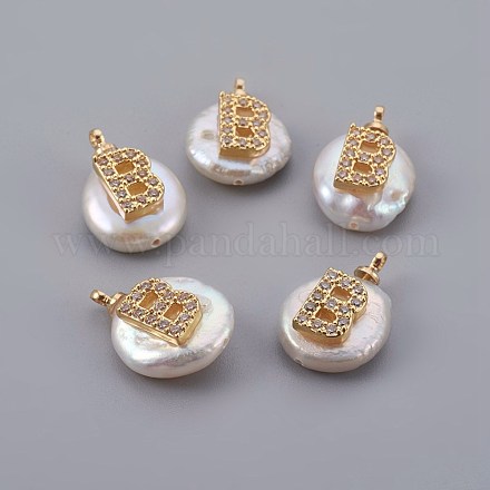 Natural Cultured Freshwater Pearl Pendants PEAR-F008-30G-B-1