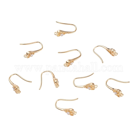 Ganci di orecchini in ottone KK-I659-02G-1