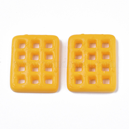 不透明樹脂デコデンカボション  模造食品  クッキー  オレンジ  26x22.5x5mm CRES-N022-65B-1