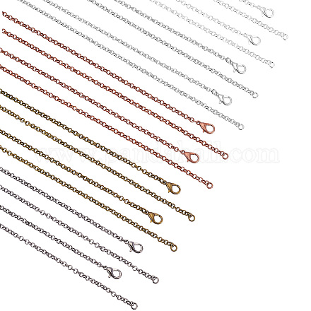 Eisen Rolo Ketten Halskette machen MAK-FH0001-08-1