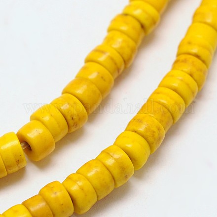 Dyed Synthetic Turquoise Beads Strands G-P083-6mm-83D-1