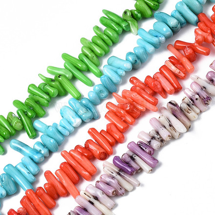 Synthetic Coral Beads Strands CORA-S023-45-1