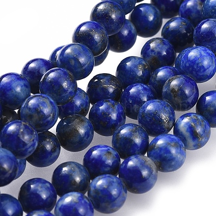 Chapelets de perle en lapis-lazuli naturel X-G-G953-01-6mm-1