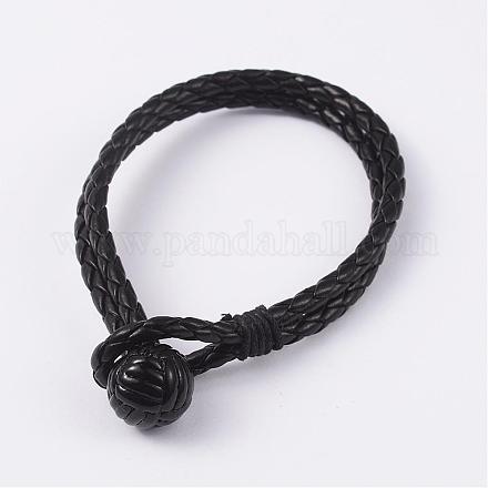 PU Leather Cord Bracelets BJEW-H479-01C-1