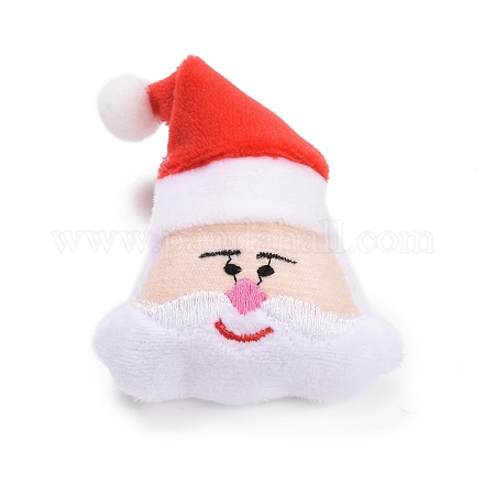 綿人形飾りアクセサリー  不織布とベルベットの発見  DIYブローチ用  バッグ  靴下  スカーフ  クリスマスのために  サンタクロース  ホワイト  63x55x23mm DIY-A027-12-1