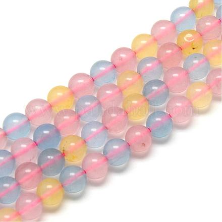 Natural Chalcedony Bead Strands G-R342-10mm-20-1
