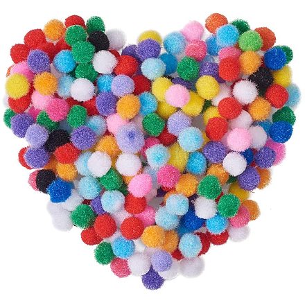 10 mm multicolor clasificado pompones bolas sobre 2000pcs para diy muñeca decoración del partido del arte AJEW-PH0001-10mm-M-1