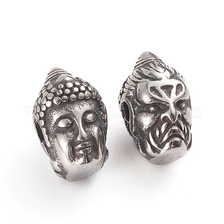 Perles style bouddhiste en 304 acier inoxydable STAS-G222-13AS-1