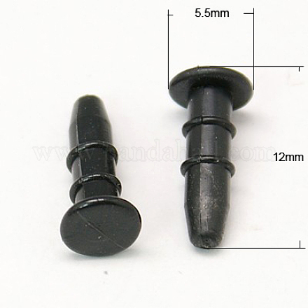 プラスチック携帯防塵プラグ  ブラック  12x5.5mm FIND-I001-02-1