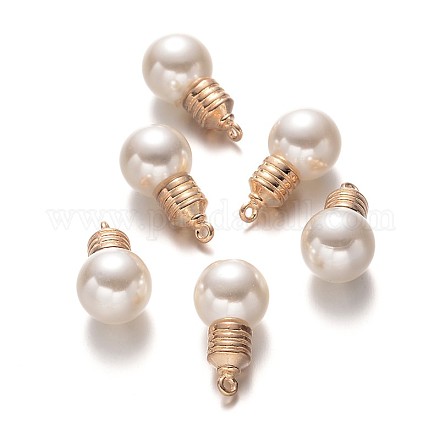 Plaqué or pendentifs de perles acryliques en alliage PALLOY-N0129-30-1