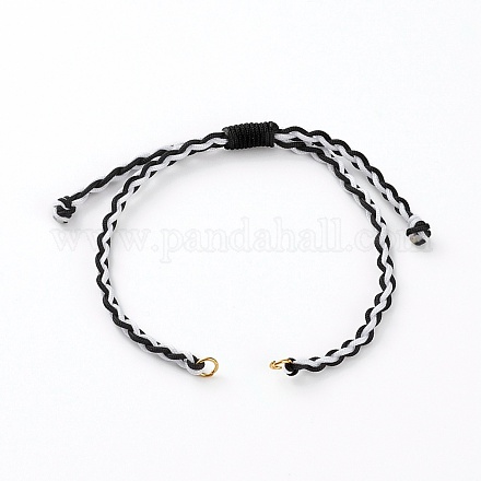 Fabrication de bracelet en cordon tressé en nylon réglable AJEW-JB00874-05-1
