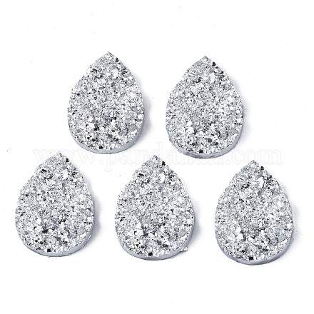 Druzy Resin Cabochons CRES-S043-25x18mm-5-1