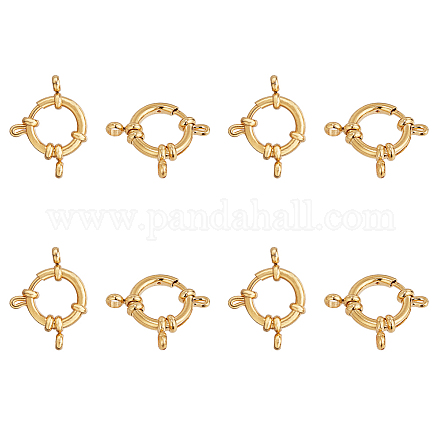 UNICRAFTALE Golden Spring Clasps 8PCS Stainless Steel Spring Ring Clasps Closed Ring Clasps Smooth Surface Clasp Connector Findings for DIY Jewelry Making 23x14x4mm STAS-UN0002-62A-1