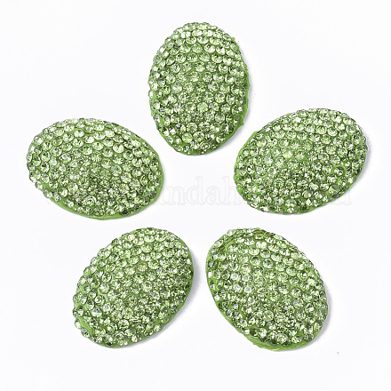 Polymer-Ton-Glas-Strass-Cabochons X-RB-T014-001C-1
