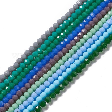 Faceted(32 Facets) Glass Beads Strands EGLA-J042-36A-M-1