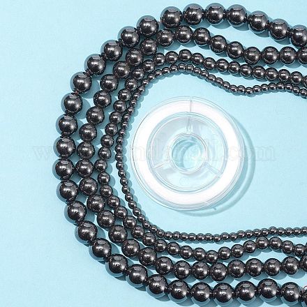 4 brins 4 brins de perles d'hématite synthétiques non magnétiques G-FS0002-29-1