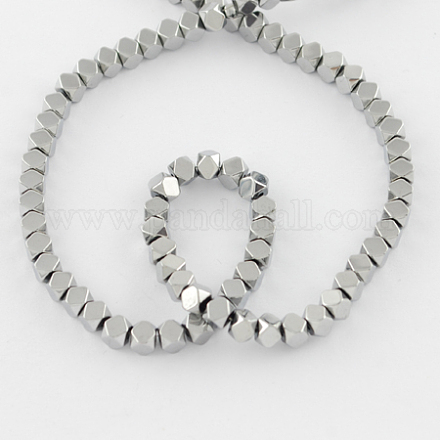 Non-magnetic Synthetic Hematite Beads Strands X-G-Q875-4x4mm-7-1