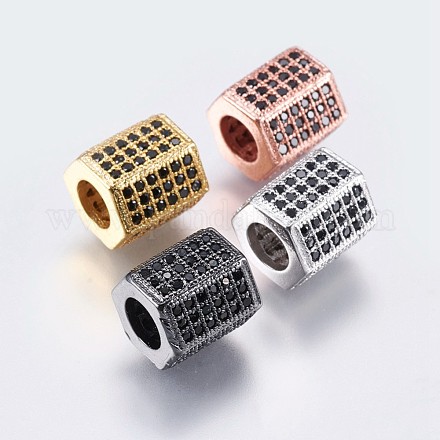 Perles de zircone cubique micro pave en Laiton ZIRC-G138-01-1