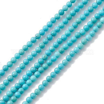 Chapelets de perles en howlite naturelle TURQ-K005-01A-1
